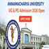 Annamacharya University UG & PG Admission 2026 Open; Get Direct Link Here
